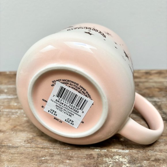 Starbucks 2023 Pink & White Gradient Rose Gold Stars & Moon Ceramic Mug 14 oz - Picture 7 of 7